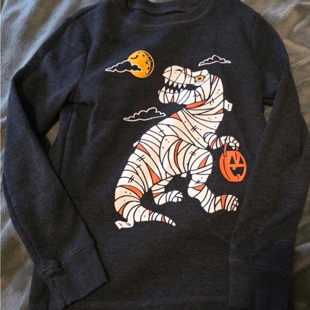 Jumping Beans Black and Orange Dinosaur Pajamas